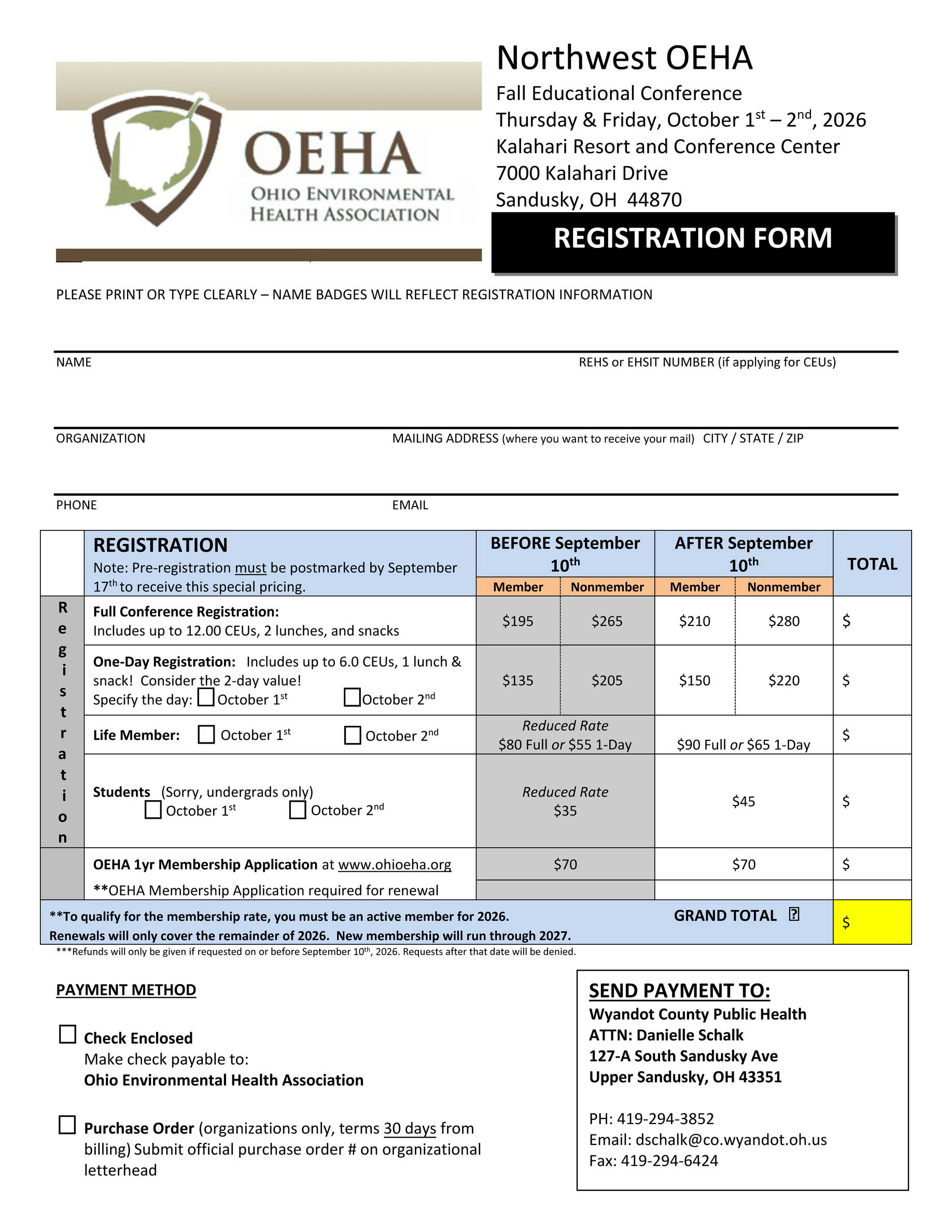 NW Fall Conference Registration 